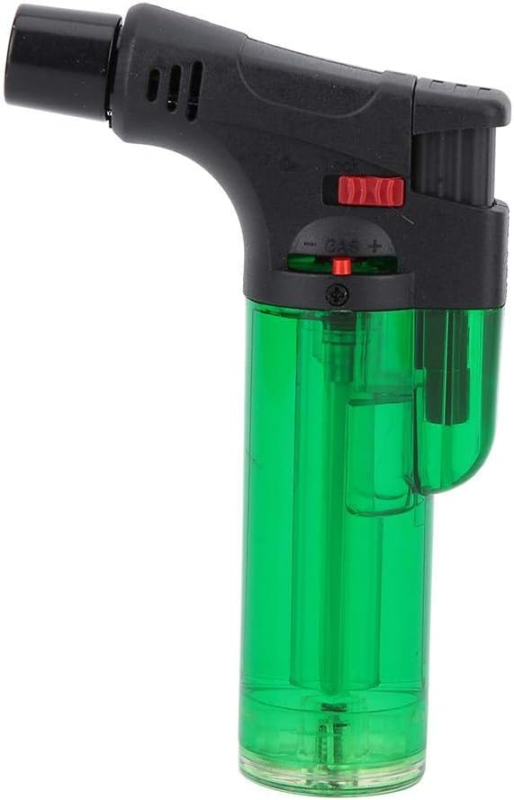 Jeffergarden BBQ Lighter Grill Tool Portable Handheld Lightweight Windproof Universal Fireplace Candle Igniter for Home Outdoor(绿色)