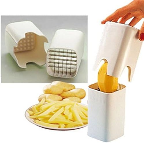 Cuisine Express Manual Push French Fries Cutter Cut Potatoes and Crudites Gift Free Ceramic Peeler