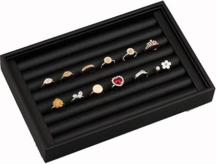 Zhengowen Caja de Almacenamiento de joyería Velvet 7 Ranuras ...