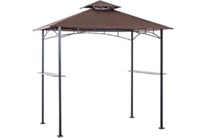 Grill Gazebo Replacement Roof for #L-GZ238PST-11 by ABCCANOPY Brown