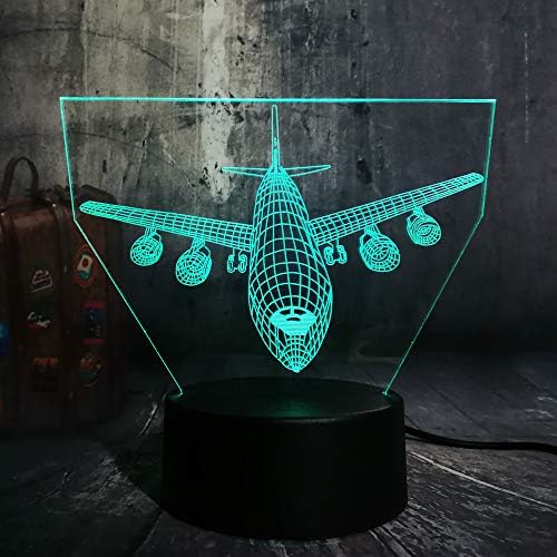 7 Color Change 3D Led Night Light Airplane Desk Lamp Friend Family Child Birthday Christmas Gift 3D Night Light