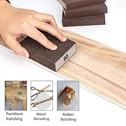 Tnisesm 6Pcs Sanding Blocks 220 Grits Sanding