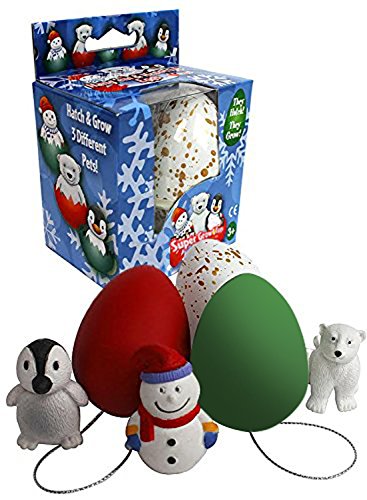 Christmas Ornament Super Grow Eggs and Hang 'Em X-mas Hatching Ornaments (1pc) - Hatch Huge 1 of 3 Different Pets!