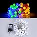 Globe String Lights,Bienna UL Listed Plug In 100 LED 33 ft/10 M Frosted Fairy [Waterproof] [8 Modes] Lighting for Outdoor Indoor Bedroom Outside Wedding Patio Christmas Xmas Holiday Party-Colorful