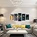 GEVES Planets Solar System Galaxy Universe Wall Art Painting Modern Home Decoration 5 Pieces Contemporary Giclee Canvas Prints Artwork Stretched and Framed Ready to Hang for Living Room Bedroom