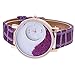 2016 Relogio Feminino Reloj Watch Women Femme Rhinestone Pu Leather Casual Quartz Watch Bracelet Wristwatch Women Purple