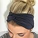 DRESHOW 4 Pack Headbands Vintage Elastic Printed Head Wrap Stretchy Moisture Hairband Twisted Cute Hair Accessories (4 Pack Criss Cross)
