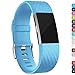 iGK For Fitbit Charge 2 Bands, Adjustable Replacement Bands with Metal Clasp for Fitbit Charge 2 Wristbands Special Edition SkyBlue Large
