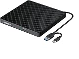 BENEWY USB 3.0 Type-C External CD DVD Drive RW Burner Rewriter Slim Optical view 1