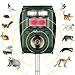 Wikomo Ultrasonic Pest Repeller, Solar Powered Waterproof Outdoor Animal Repeller with Ultrasonic Sound,Motion Sensor and Flashing Light for Cats, Dogs, Squirrels, Moles, Rats New Version