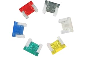 (60 Pcs) MCIGICM Low Profile Mini Fuse, 7A 10A 15A 20A 25A 30A ATM-LP Low Profile Fuse Assortment, 6 Values x 10 Pack