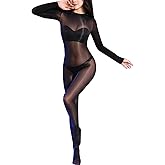 Body Stockings for Women Oil Shiny Bodystocking 5D Sheer Full Body Stocking
