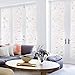 rabbitgoo Window Privacy Film, Frosted Glass Window Film Decorative for Glass, Sun UV Blocking Static Cling Floral Door Covering, Removable House Tint, 3D Vine Pattern, 35.4