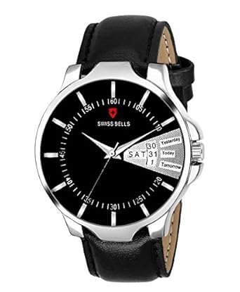 Svviss Bells Explicit Day and Date Calender Function Chronograph Black Dial Mens Watch - TA-1054