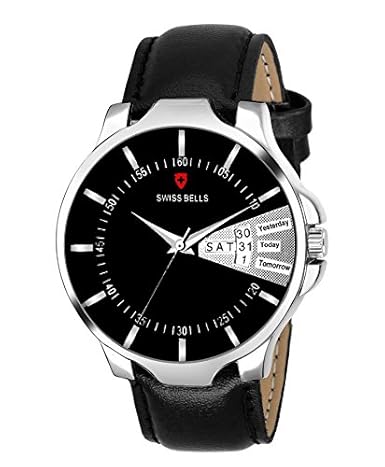 Svviss Bells Explicit Day and Date Calender Function Chronograph Black Dial Mens Watch - TA-1054