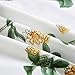 Vaulia Soft Lightweight Microfiber Duvet Cover Set, Floral Printed Pattern - Queen Size, White/Green Color