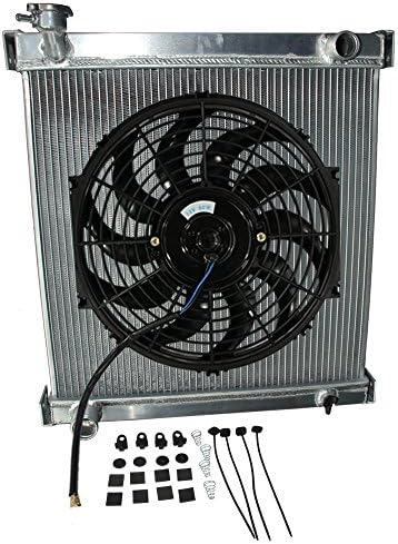 NileRoyal 2 ROW RACING FULL ALUMINUM RADIATOR FOR 1997-2006 JEEP WRANGLER YJ/TJ 2.4-4.2L with MANUAL TRANSMISSION ONLY + 14" FAN