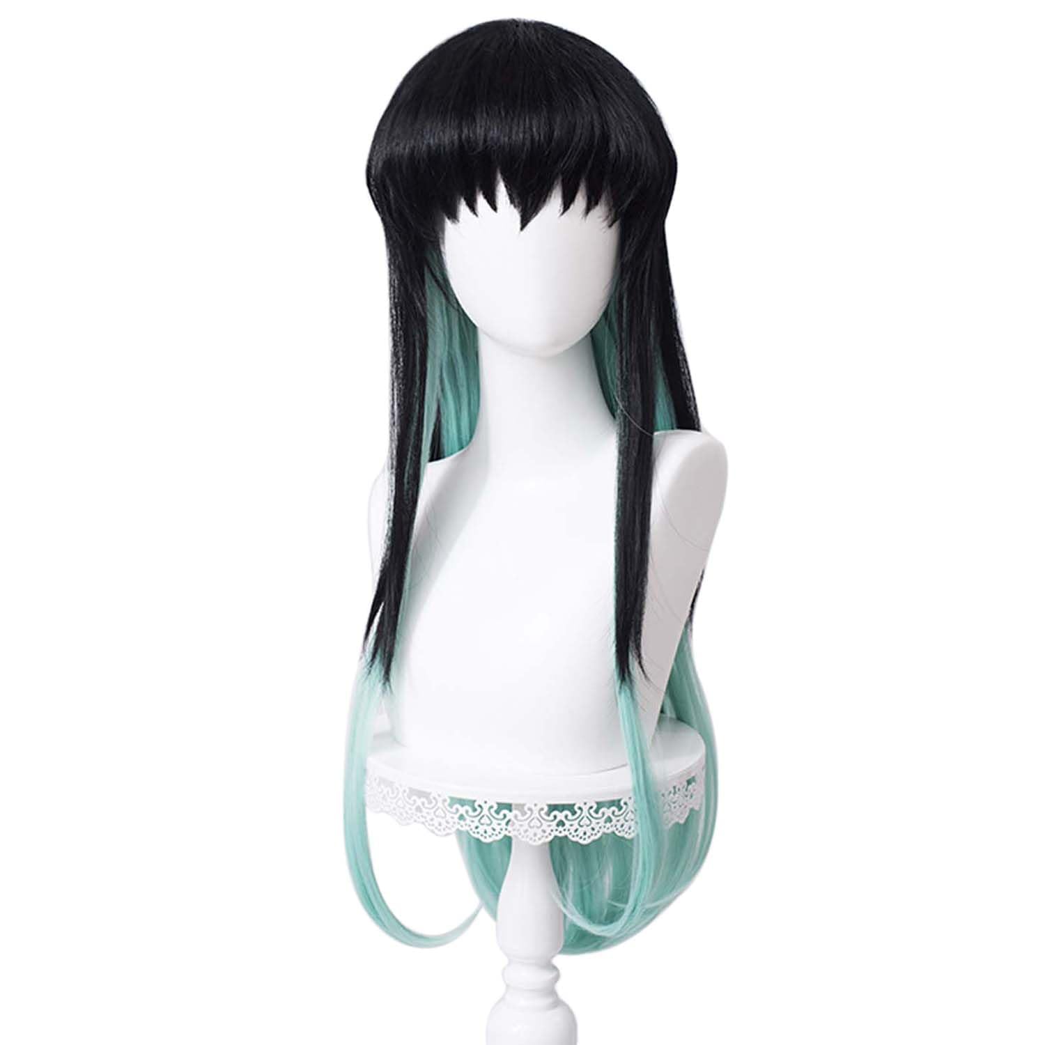 Black Blue Long Straight Hair for Women Halloween Conventions Cos Anime Party Heat Resistant Synthetic Fabric Costume Hairs โ image 1
