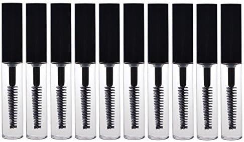 Adecco LLC 10 pcs 4ML Reusable Empty Bottle Tube Container for Eyelash Growth Oil /Mascara with Brush for Home and Travel (10p)