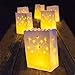 24 White Paper Lantern Luminary Bags - Perfect for Electric LED Tealights, Votives and Candles - Luminaries for Weddings, Party, Halloween, Lighted Pathways, Patio, Garden