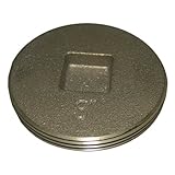 LASCO 33-3206 Countersunk Square Head Light Brass Cleanout Plug, 3-Inch