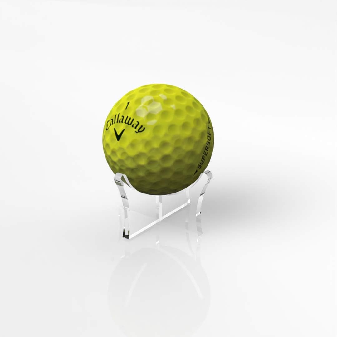 Acrylic Golf Ball Display Stand/Perspex Riser Plinth Signed Autographed