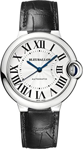 French BALLON BLEU Super Luxury Wrist Automatic Watch Round Case Roman numerals alligator-skin strap 36MM
