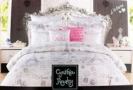Amazon Com 5 Piece Cynthia Rowley Paris Eiffel Tower Full Queen