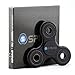 Spinfid Fidget Spinner Toy Stress Reducer for Kids and Adult PREMIUM Hybrid Ceramic Bearing (Non 3D Printed) Ultra Durable Frame,Long Spin Times Dirt Resistant - Matte Black