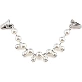 Pearl Crystal Sparkling Teardrop Chain Dresses Shawl Clip Retro Sweater Collar Clips Retro Cardigan Clip Shawl Clips Glove Cl
