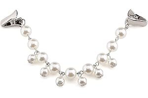 Pearl Crystal Sparkling Teardrop Chain Dresses Shawl Clip Retro Sweater Collar Clips Retro Cardigan Clip Shawl Clips Glove Cl