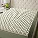 Vaunn Medical Egg Crate Convoluted Foam Mattress Pad, Thick EggCrate Topper (Standard Bed Twin Size) - 38'' x 74'' x 2.5'', Smooth White
