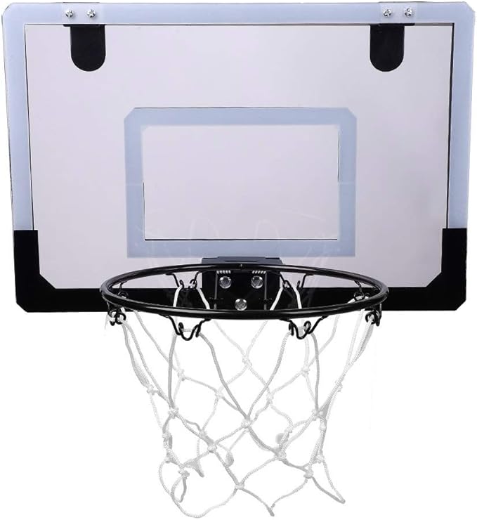 Wall Mount Basketball Backboard, Indoor Mini Basketball Hoop Set With