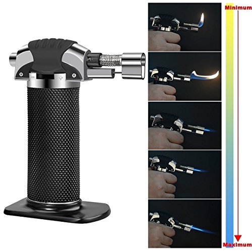 Heyue Micro Butane Torch Lighter,Kitchen Craft Cook's Blow Torch Professional Grade Culinary Blow torch for Cooking & Baking Camping Welding Flamethrower BBQ Outdoor - Thumbnail 3