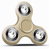 easyDecor EDC Tri Fidget Spinner Hand Toy Stress Reducer Focus Toy Relieves Anxiety And Boredom Guarantee 3 min + Spin Time (Gold)
