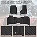KIWI MASTER Floor Mats for 2009-2018 Dodge Ram 1500/2500/3500 Crew Cab, 2019-2024 Ram 1500 Classic Crew Cab All Weather Mat TPE Front & Rear 2 Row Slush Liners Set