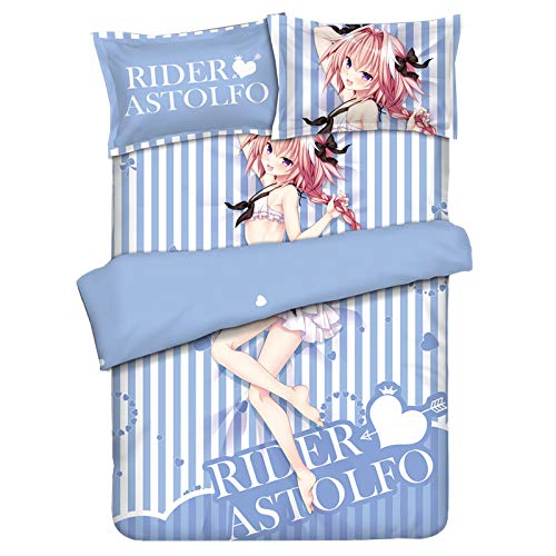 MXDFAFA Japanese Anime Fate Stay Night Fate Grand Order astolfo Otaku Bedding Linen Bedding Set Bed 