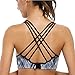 CharmLeaks Women's Workout Bra top Wirefree Sports Bra Workout Bra Pads Workout Sports Bra M