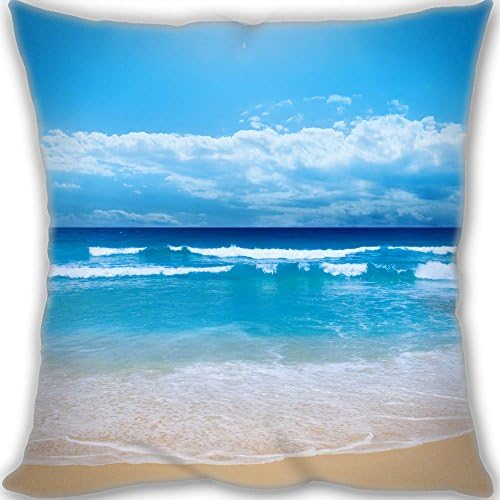 Lidoy Small Sea Wave HDTV 1080p Throw Pillow Decorative Cushion Cover Home Sofa Bed Leaning Pillow 60x60cm(24x24inch) Super Large Size 900g(1.98lb) (Pillow inner is included)