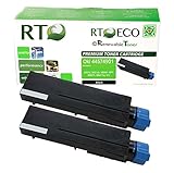 Renewable Toner Okidata 44574901 2-Pack Compatible Black Toner Cartridge 10K Yield for Oki B431 MB461 MB471 MB491 Series Printers