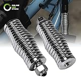 2pc Heavy-Duty Barrel Spring Mounting Base [Chrome-Plated] [6mm Spring] [1/2" Mounting Hardware] CB Radio Antenna/Lighted LED Whips up to 102"