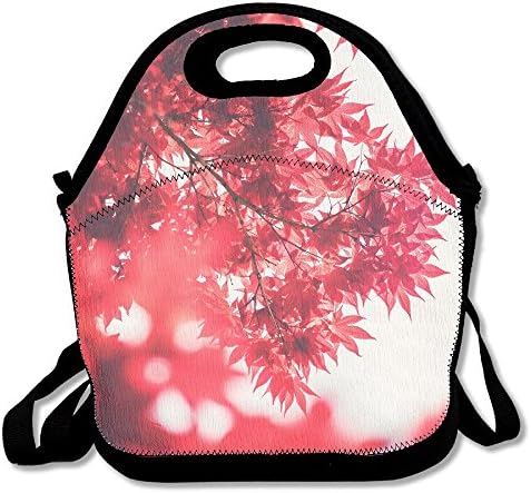 Red Japanese Maple Lunch Tote Bag Bags Awesome Lunch Handbag Lunchbox Box For School Work Outdoor