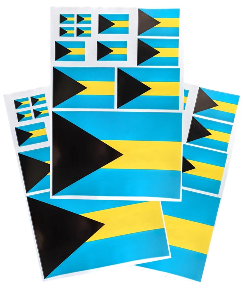 EUIOSFDC Decal in Multiple Sizes Bahamas Flag