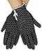 Summer Women Dots Sun Uv Protection Outdoor Cotton Driving Gloves,Black