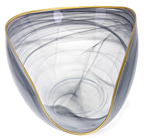 Imax 83906 Romero Glass Bowl, Gray