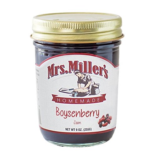 Mrs. Miller's Amish Homemade Quince Jelly, Strawberry Jam, Red Raspberry Jam, Blueberry Jam, Boysenberry Jam & Elderberry Jelly Variety Pack (One of Each) 8 oz/226g - Pack of 6 (Boxed) - Thumbnail 5