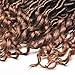 FQNing 14inch 8packs Faux Locs Crochet Hair Light Weight Soft Wavy Curly Ombre Goddess Locs Synthetic Brading hair extensions #1B/30