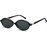 BOTEN Retro Oval Sunglasses for Women Men Small 90s Sun Glasses Trendy Round Shades Cute Designer Sunnies