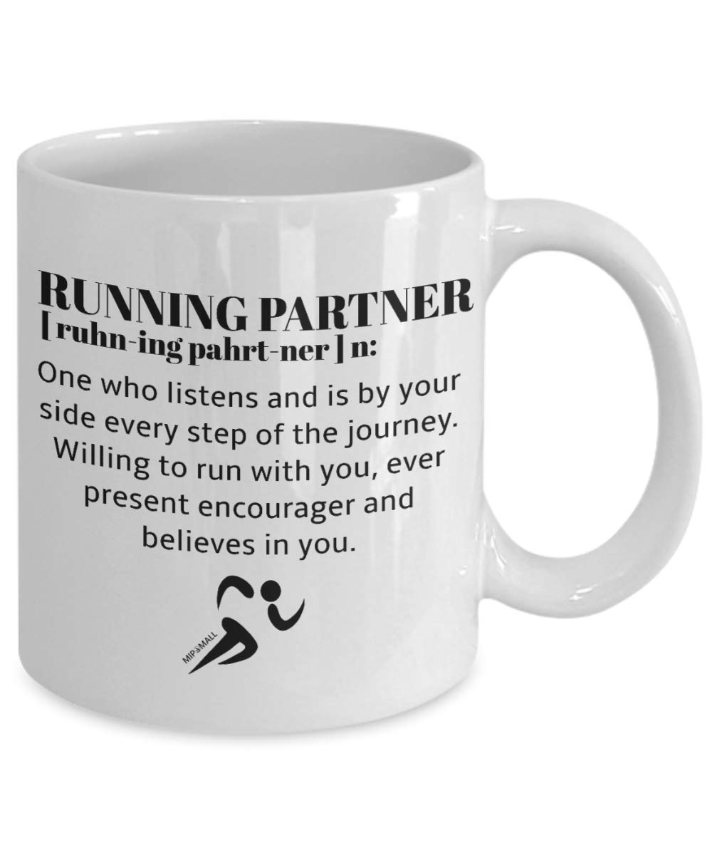 MIPOMALL Running Partner Definition, Gifts for Runner, Athlete, Coffee Mug - wm0081