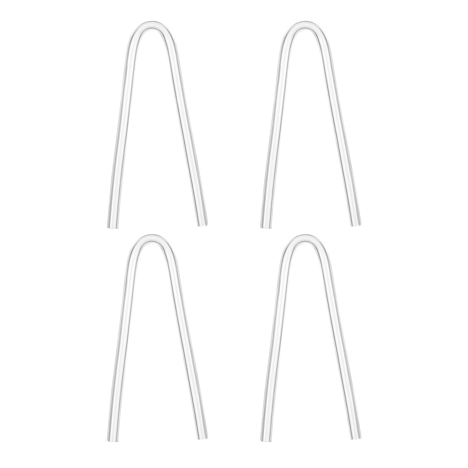 iplusmile Hearing Aid Tubes, Preformed BTE Earmold Hearing Aid Tubes - 3mm Clear PVC Tubing for Hearing Machine(4PCS)